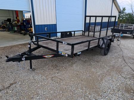 Used 2025 H&H Trailers 76 x 12 Rail Side with 3K Idler Utility Trailer