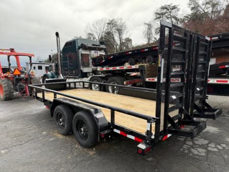 New Load Trail Utility 83x16 10K 5' HD Split Gate & Tool Box