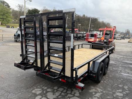 New Load Trail Utility 83x16 10K 5' HD Split Gate & Tool Box