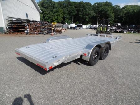New 2027 ALCOM Open ECO-7X18 Aluminum with Aluminum Deck Car Hauler