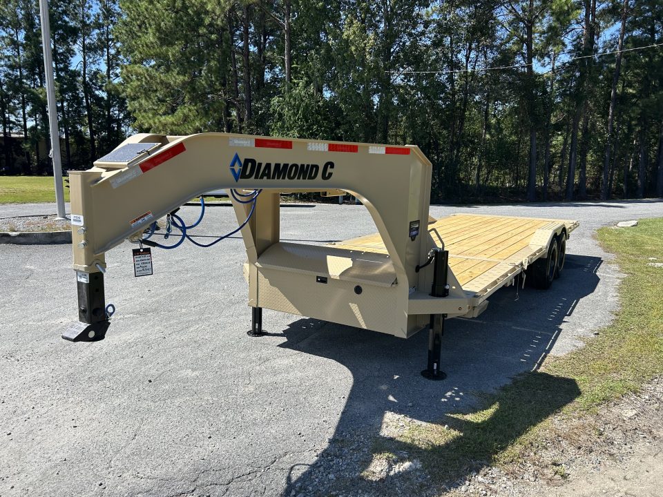 New 2027 Diamond C HXD210 Tilt Trailer, 7x24 ( 18ftTilt + 6ft Stationary ) Power Up & Down, Hydraulic Jacks, #17,250 lbs Payload, Drive Over Fenders
