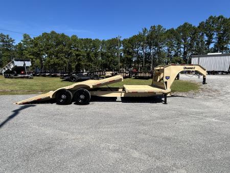 New 2027 Diamond C HXD210 Tilt Trailer, 7x24 ( 18ftTilt + 6ft Stationary ) Power Up & Down, Hydraulic Jacks, #17,250 lbs Payload, Drive Over Fenders