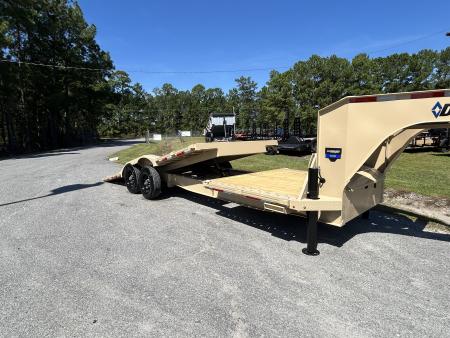 New 2027 Diamond C HXD210 Tilt Trailer, 7x24 ( 18ftTilt + 6ft Stationary ) Power Up & Down, Hydraulic Jacks, #17,250 lbs Payload, Drive Over Fenders