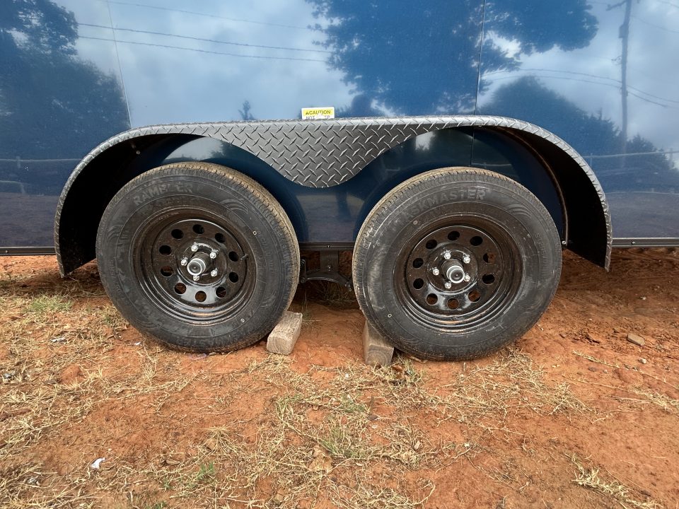 New 2026 Family Trailer 7x16 Tandem Axles Cargo / Enclosed Trailer- Screwless Exterior- Blackout Pkg- Rear Spoiler