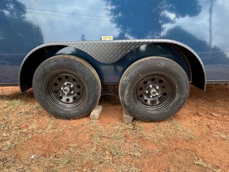 New 2026 Family Trailer 7x16 Tandem Axles Cargo / Enclosed Trailer- Screwless Exterior- Blackout Pkg- Rear Spoiler