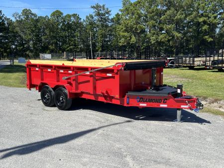 New 2027 Diamond C LPT207 Dump Trailer, 7x16, 32" Sides, 14-ply Tires, 5-Stage Telescopic, I-Beam Crossmembers 12" O/C