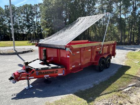 New 2027 Diamond C LPT207 Dump Trailer, 7x16, 32" Sides, 14-ply Tires, 5-Stage Telescopic, I-Beam Crossmembers 12" O/C
