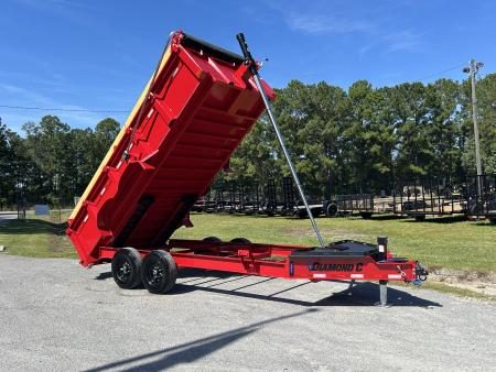 New 2027 Diamond C LPT207 Dump Trailer, 7x16, 32" Sides, 14-ply Tires, 5-Stage Telescopic, I-Beam Crossmembers 12" O/C