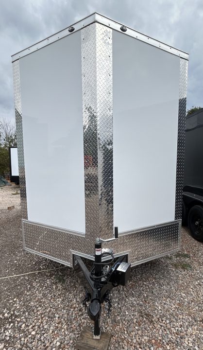 New 2026 Family Trailer 7x16 Tandem Axles Cargo / Enclosed Trailer- Screwless Exterior-Chrome Trim- Rear Spoiler - 5200lb Axles w/ 6" Frame