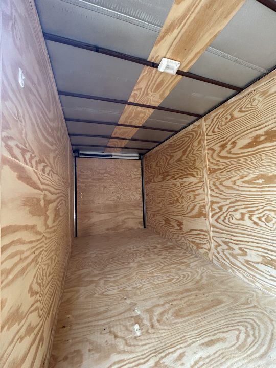 New 2026 Family Trailer 7x16 Tandem Axles Cargo / Enclosed Trailer- Screwless Exterior-Chrome Trim- Rear Spoiler - 5200lb Axles w/ 6" Frame
