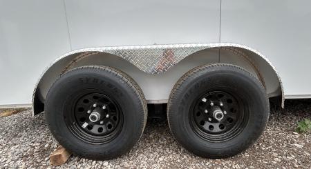 New 2026 Family Trailer 7x16 Tandem Axles Cargo / Enclosed Trailer- Screwless Exterior-Chrome Trim- Rear Spoiler - 5200lb Axles w/ 6" Frame