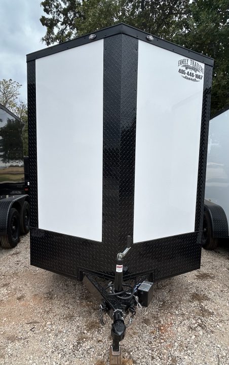 New 2026 Family Trailer 6x12 Tandem Axles Cargo / Enclosed Trailer- Screwless Exterior- Blackout Pkg- Rear Spoiler