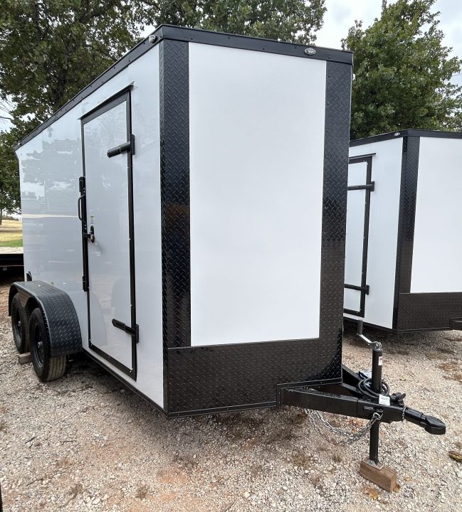 New 2026 Family Trailer 6x12 Tandem Axles Cargo / Enclosed Trailer- Screwless Exterior- Blackout Pkg- Rear Spoiler