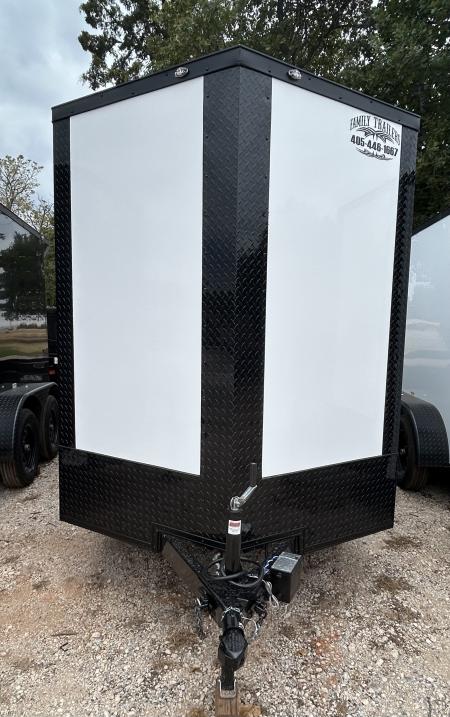 New 2026 Family Trailer 6x12 Tandem Axles Cargo / Enclosed Trailer- Screwless Exterior- Blackout Pkg- Rear Spoiler