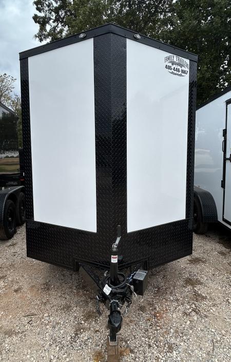 New 2026 Family Trailer 6x12 Tandem Axles Cargo / Enclosed Trailer- Screwless Exterior- Blackout Pkg- Rear Spoiler