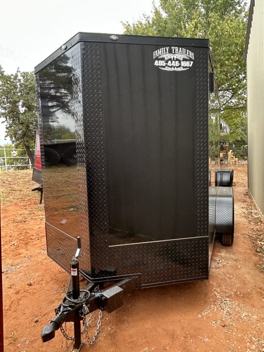 New 2026 Family Trailer 6x12 Tandem Axles Cargo / Enclosed Trailer- Screwless Exterior- Blackout Pkg- Rear Spoiler
