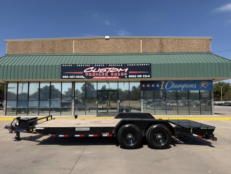 Used #343677 USED 2025 LOAD TRAIL CH 20 X 83 TANDEM AXLE 14K EQUIPMENT HAULER W/ MAX RAMPS