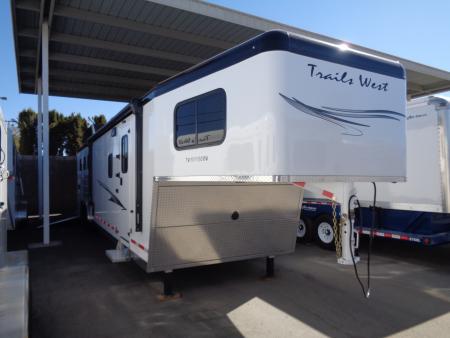 New 2027 Trails West * Sierra LQ 3-H 13x17 * Sierra LQ 3-Horse Side Load Rear Tack Horse Trailer w/ Slide Out