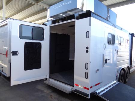 New 2027 Trails West * Sierra LQ 3-H 13x17 * Sierra LQ 3-Horse Side Load Rear Tack Horse Trailer w/ Slide Out