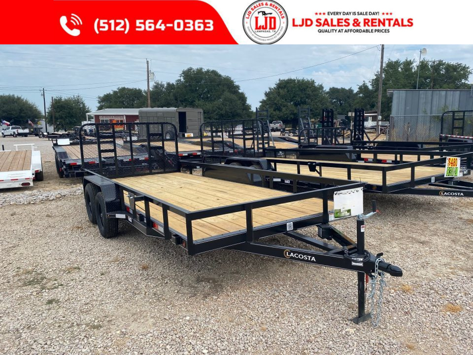 New 2027 Lacosta - 4' Gate - 83  x 16' Utility Trailer