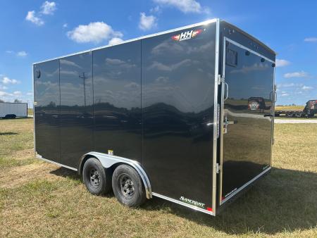 New 2027 H&H 8x16 Tandem 10K Cargo w/ 7' Interior Height, .080 Exterior, & Ramp Door
