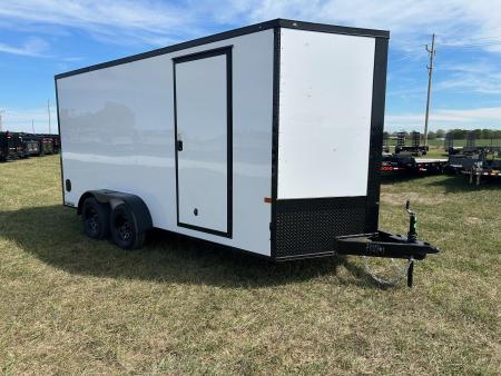New 2027 Rock Solid 7x16 Tandem 7K Cargo w/ Ramp Door, 7' Interior Height & .080 Exterior