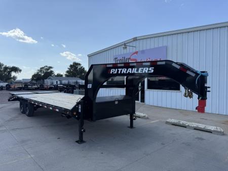 New 2027 PJ Trailers 25' x 102" 7000LB Axles Flatbed Trailer