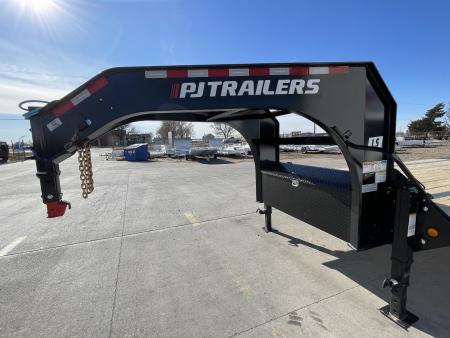 New 2027 PJ Trailers 30' X 102" Flatdeck 5' Dovetail With Monster Ramps Flatbed Trailer
