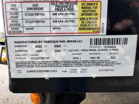 New 2027 H&H Trailers CH-20-100 Equipment Trailer