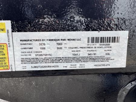 New 2027 H&H Trailers H8220TRS-070 Utility Trailer