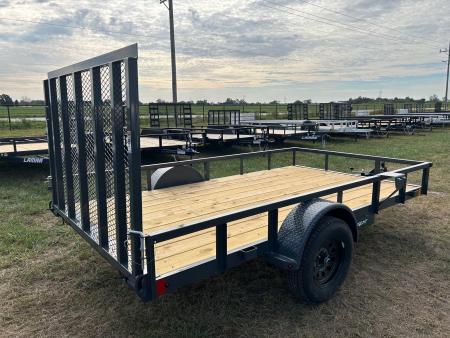 New 2027 Lamar 77x12 Single Axle Utility w/ 4' Ramp Gate