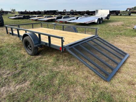 New 2027 Lamar 77x12 Single Axle Utility w/ 4' Ramp Gate