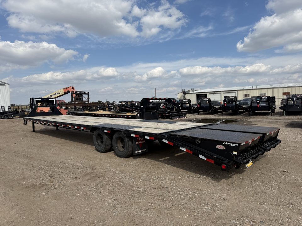 Used 2020 PJ Trailers 40' X 102" With Monster Ramps Flatbed Trailer