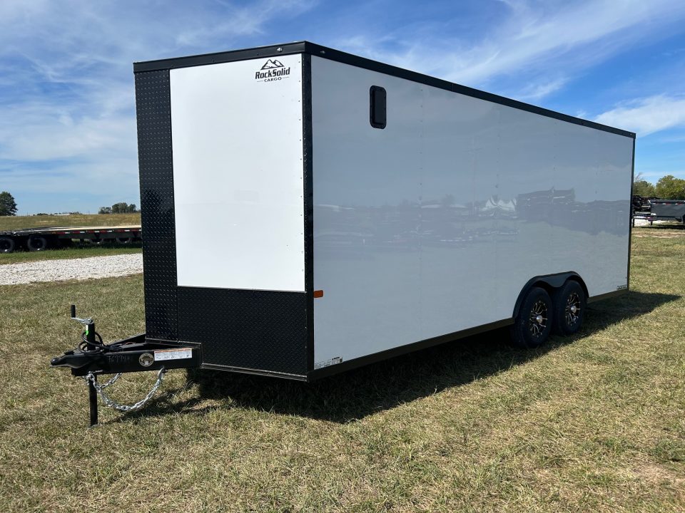 New 2027 Rock Solid 8.5x20 Tandem 10K Cargo w/ 7' Interior Height, .080 Exterior, & Ramp Door