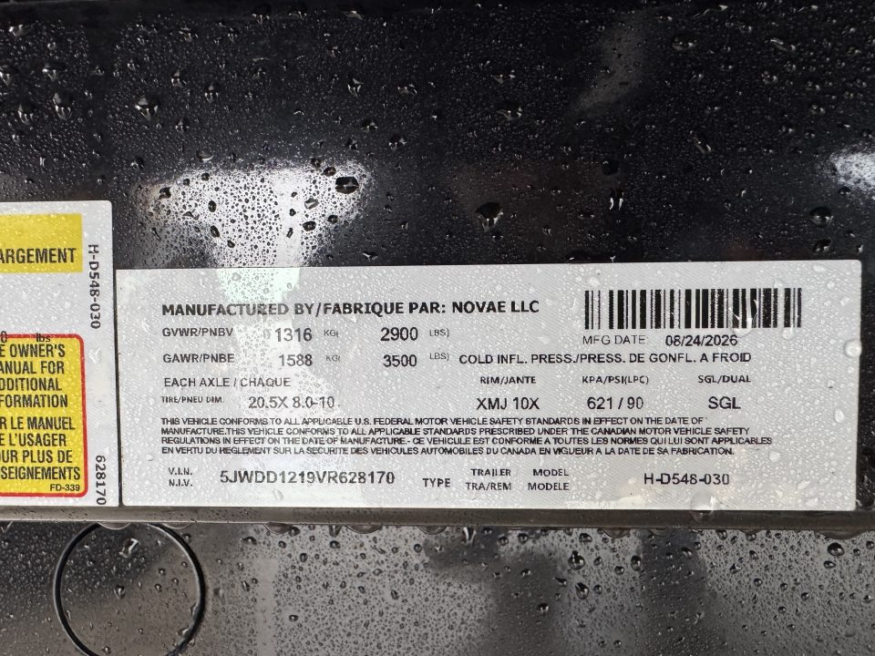 New 2027 H&H Trailers H-D548-030 Dump Trailer