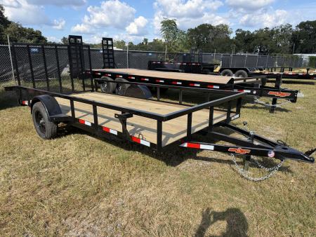 New 2027 Down 2 Earth Utility Trailer; 76’X 14’; FOLD UP JACKS; SPRING ASSIST GATE
