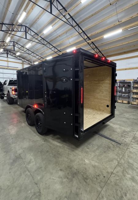 New 2027 PowerLine Cargo 7x16TA Barn Door Cargo / Enclosed Trailer