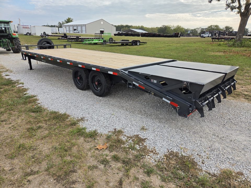 New 2027 Lamar 102X25 TANDEM DECKOVER W/8K AXLES MAX RAMPS & TOOLBOX