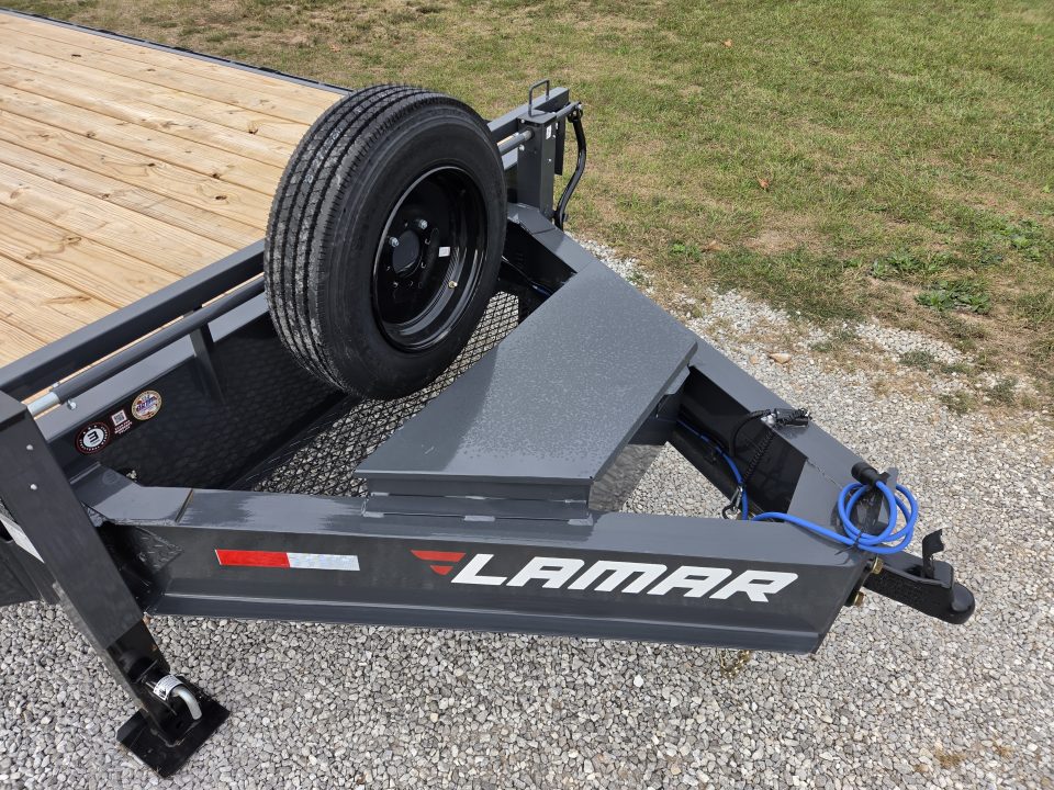 New 2027 Lamar 102X25 TANDEM DECKOVER W/8K AXLES MAX RAMPS & TOOLBOX