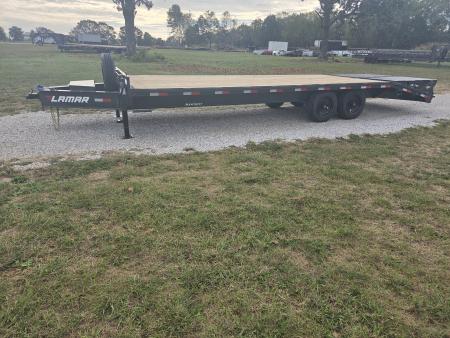 New 2027 Lamar 102X25 TANDEM DECKOVER W/8K AXLES MAX RAMPS & TOOLBOX