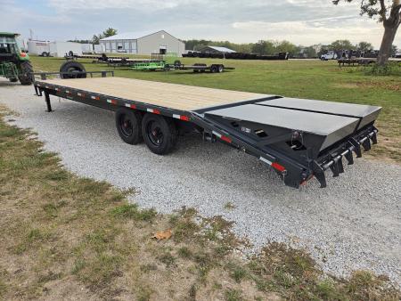 New 2027 Lamar 102X25 TANDEM DECKOVER W/8K AXLES MAX RAMPS & TOOLBOX