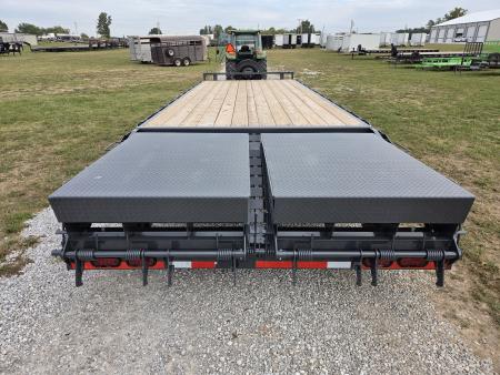 New 2027 Lamar 102X25 TANDEM DECKOVER W/8K AXLES MAX RAMPS & TOOLBOX