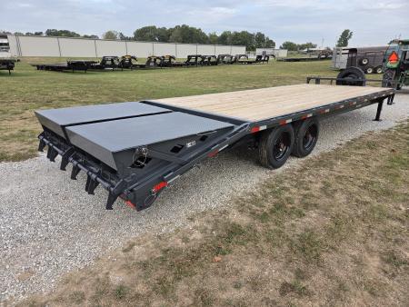 New 2027 Lamar 102X25 TANDEM DECKOVER W/8K AXLES MAX RAMPS & TOOLBOX