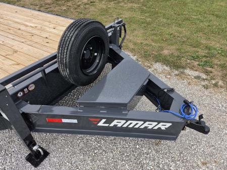 New 2027 Lamar 102X25 TANDEM DECKOVER W/8K AXLES MAX RAMPS & TOOLBOX