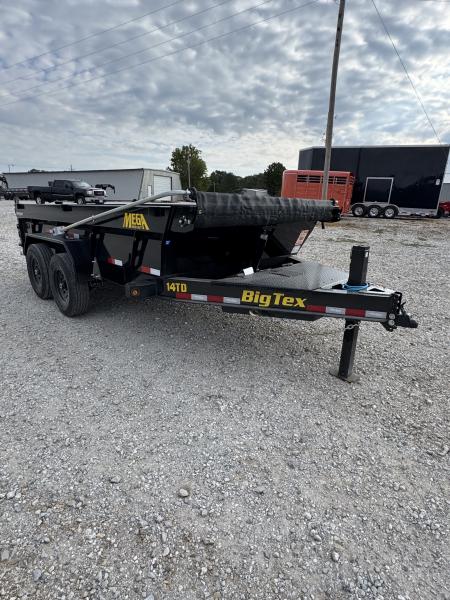 New 2027 Big Tex 83x14 Tandem 15.4K Telescopic Dump w/ 7 Gauge Floor & Slide In Ramps HYDRO JACK SPRING ARM TARP