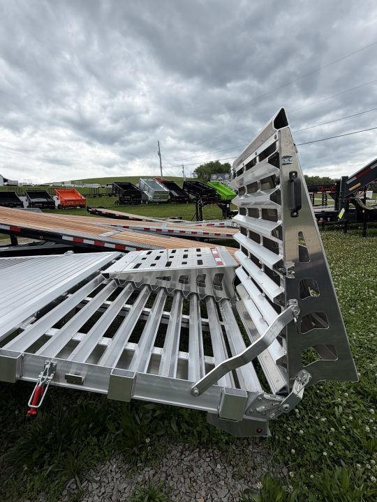 New 2027 EBY 24'6" TRADESMAN Aluminum HD DECKOVER Trailer w/ 50/50 Fold Flat or Stand Up Wedge Ramp w/ 8K AXLES