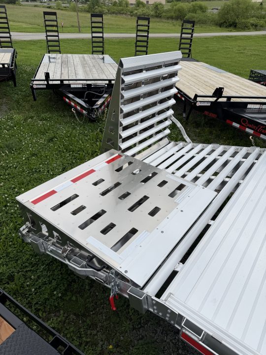 New 2027 EBY 24'6" TRADESMAN Aluminum HD DECKOVER Trailer w/ 50/50 Fold Flat or Stand Up Wedge Ramp w/ 8K AXLES