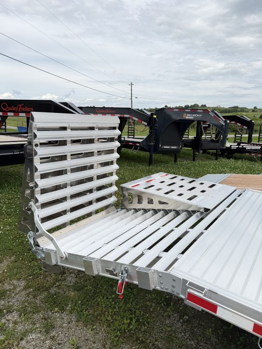 New 2027 EBY 24'6" TRADESMAN Aluminum HD DECKOVER Trailer w/ 50/50 Fold Flat or Stand Up Wedge Ramp w/ 8K AXLES
