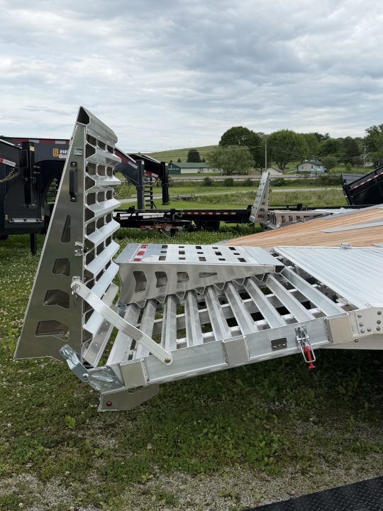 New 2027 EBY 24'6" TRADESMAN Aluminum HD DECKOVER Trailer w/ 50/50 Fold Flat or Stand Up Wedge Ramp w/ 8K AXLES