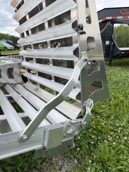 New 2027 EBY 24'6" TRADESMAN Aluminum HD DECKOVER Trailer w/ 50/50 Fold Flat or Stand Up Wedge Ramp w/ 8K AXLES